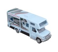 HUSHUI 1/32 Kids RV Toy, Simulation Educational Alloy Motorhome Toy with Sound Light Opening Doors, for Children Pretend Camping and Road Trip Adventures (Light Blue)