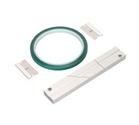 HUSHUI 1/4 10 Inch Tape Splicing Block, Professional Studio Grade CNC Aluminum with Leader Tape and 2 Cutting Blades, for Revoxsonido Open Reel Tape Media