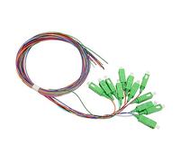 HUSHUI 1.5 Meter Fiber Optic Pigtail 12 Strands High Durability and Low Insertion Loss for Fiber Optic LAN and Communication Systems 12 Color