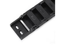 HUSHUI 1 Meter Reinforced Nylon Cable Carrier Drag Chain Flexible Energy Chain for Automated Machinery 15mm X 30mm Black