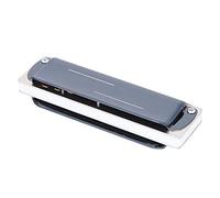 HUSHUI 10-Hole Harmonica Blues Ab Key Beginner Wind Instrument for Music Practice Transparent Resin 100 X 27 X 20mm (White)