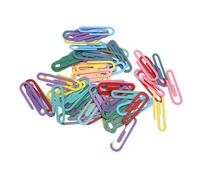 HUSHUI 100pcs Assorted Colors Flat Paper Clips, Artistic Bookmark Clips with Smooth Glide Design for Office School Home DIY Crafts Wedding Decorations