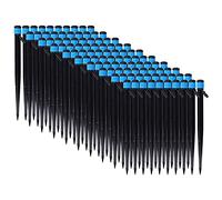 HUSHUI 100Pcs Drip Emitters Adjustable 360 Degree Sprinkler Heads for Garden Irrigation and Potted Plants ABS Material 18cm