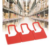HUSHUI 100Pcs Plastic Lock Disposable Seal for Shoes Bags Clothes Easy to Use Durable Self Locking White Yellow Red Tags (Red)