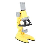 HUSHUI 100X 600X 1200X Kids Microscope Toy for Beginners Educational Science Kit with LED Light Yellow
