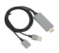 HUSHUI 1080P HD Multimedia Interface Cable Adapter Practical for TV Projector Display, Sync Screen Connector for System, 1.4 Version, 1m/3.3ft (Black)