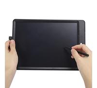 HUSHUI 10in LCD Writing Pad with High Brightness for Children Drawing and Writing - Colorful Thicker Handwriting Board in Pink (Black)