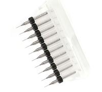 HUSHUI 10pcs Carbide Micro Drill Bits Set for PCB Print Circuit Board with Cutting (0.3mm)