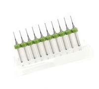 HUSHUI 10pcs Carbide Micro Drill Bits Set for PCB Print Circuit Board with Cutting (0.7mm)