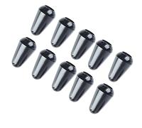 HUSHUI 10Pcs Durable Pickup Selector Switch Tip for Electric Guitar Replacement, Portable Plastic Cap for Musicians, Universal Accessories (black)