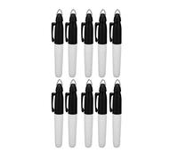 HUSHUI 10Pcs Golfing Marker Pen,Oil Based Waterproof Portable Ball Line Marker Tool Golfing Ball Alignment Tool for Drawing Coloring (Black)