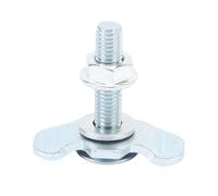 HUSHUI 10pcs L Track Double Lug Threaded Stud Nut Fitting Zinc Plated L Track Rail Threaded Stud Fittings Tie Down for Van Pickup Truck (40mm)