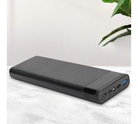 HUSHUI 10x18650 Battery Box Shell High Performance Power Bank DIY Kit for Mobile Charging Black Color (Black)