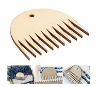HUSHUI 11 Teeth Wooden Loom Comb Tool, Durable Weaving Comb for Tapestry and Braiding, Perfect for Weaving Enthusiasts, 7.5 X 7 X 0.3 Cm, 1 Piece