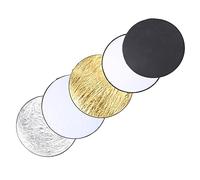 HUSHUI 110cm 5 in 1 Handhold Collapsible Round Disc Reflector Portable Lighting Diffuser for Indoor Outdoor Photography Silver Gold Black White