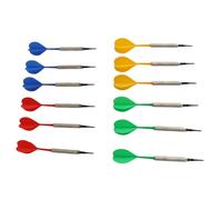 HUSHUI 12PCS Soft Tip Darts, Flexible Plastic Safe Darts Set with 100 Replacement Tips for Electronic Plastic Dartboard Games