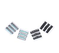 HUSHUI 12pcs Twin Blades with Lubricating Strip for Smooth Shaving for Men, ABS Material, 2 Layered Design