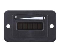 HUSHUI 12V/24V LED Battery Meter Gauge with Low Charge Warning for Effective Battery Management (BI003-12/24V)
