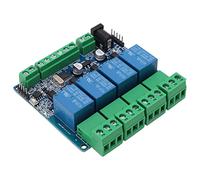 HUSHUI 12V 4 Channel Relay Module with Reliable Optocoupler Isolation for Home and Industrial Circuit Control - ABS Material