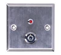 HUSHUI 12VDC Exit Switch with Red LED Indicator Emergency Door Release for Access Control Systems Stainless Steel 86x86mm