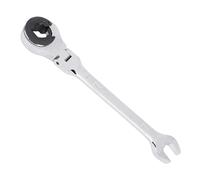HUSHUI 13mm Open End Wrench 180° Adjustable 72 Tooth Ratchet Flexible Head Wrench for Fuel Brake Line Air Conditioning Pipe Nuts