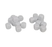 HUSHUI 16mm Dice 20pcs Durable Teaching Toys for Board Games and Math Games Plastic Round Corner Dice (White)