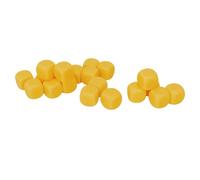 HUSHUI 16mm Dice 20pcs Durable Teaching Toys for Board Games and Math Games Plastic Round Corner Dice (Yellow)