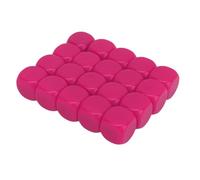 HUSHUI 16mm Dice 20pcs Durable Teaching Toys for Board Games and Math Games Plastic Round Corner Dice (Rose Red)