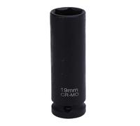 HUSHUI 19mm Thin Wall Impact Socket, 1/2 Inch Drive Impact Socket 6 Point CR-MO Steel, Phosphated for Automotive Maintenance Repairs