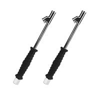 HUSHUI 2 in 1 Car Tire Inflatable Rod, Zinc Alloy Double Head Truck Tire Chuck with Internal Shut Off Valve for Air Pump Compressor Accessories