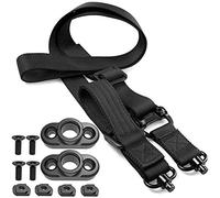 HUSHUI 2 Point Sling Quick Adjust QD Rifle Sling with QD Sling Swivel for Mlok Rail Push Button Quick Release Sling Attachment