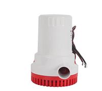 HUSHUI 2000 GPH Bilge Pump, Silent Submersible DC Micro Drain Pump for Pond Pools and Marine Use, Durable Plastic, 5.98 X 5.08 X 4.25 in (24V)