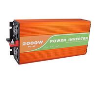 HUSHUI 2000W High Frequency Sine Wave Power Inverter Compact Portable for Solar and Car Use Aluminum 390x180x90mm (12V)
