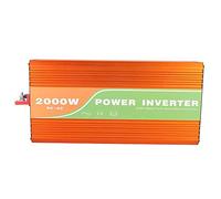 HUSHUI 2000W High Frequency Sine Wave Power Inverter Compact Portable for Solar and Car Use Aluminum 390x180x90mm (24V)