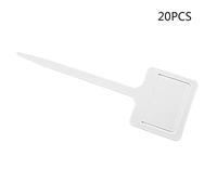 HUSHUI 20PCS Durable Plant Label Tags for Identification Made of PVC Material Size 18 * 6.5cm (White)