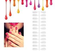 HUSHUI 240pcs Nail Gel Display Cards Foldable Practice Tool for Professional Manicurists and Beginners (White)
