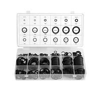 HUSHUI 279pcs Rubber O Ring Set for Hydraulic Plumbing Gaskets - 18 Sizes for Auto Mechanics, Black O Rings