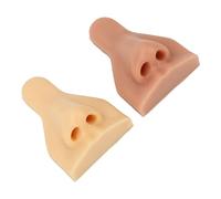 HUSHUI 2pcs 3D Nose Model, Super Soft Silicone Nose Display with Skin Feeling, for Nose Puncture Practice Suture Jewelry Plastic Surgery, Students Training