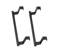 HUSHUI 2Pcs Black Towel Rack Durable Space-Saving Holder for Home Kitchen Bathroom 430 Stainless Steel (23CM)