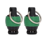 HUSHUI 2Pcs Durable Screwdriver Bit Holder Portable Keychain for High Altitude Operations Aluminum Alloy 1/4 in (Green)