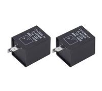 HUSHUI 2Pcs LED Flasher Relay, Compact Electronic Turn Signal Relay, Ideal for Automotive Electronics, Made of Durable ABS Material