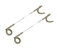 HUSHUI 2Pcs Stainless Steel Camping Lantern Hook Hanger Double Ended Multifunction for Outdoor Camping and Hiking (OD Green)