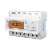 HUSHUI 3 Phase WiFi Power Meter with Backlit Screen and Smart Control for Real-Time Energy Monitoring, 3x5(100A) Size