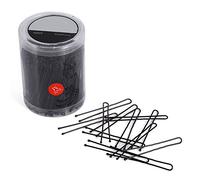 HUSHUI 300PCS Durable Hairpin Clips for Styling Ball Tips U Shaped Clips Salon Accessories for Up-dos, Buns, Black 6 Types or Personal Use (M)