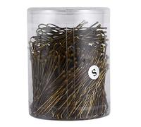 HUSHUI 300PCS Durable Hairpin Clips for Styling Ball Tips U Shaped Clips Salon Accessories for Up-dos, Buns, Black 6 Types or Personal Use (S)