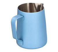 HUSHUI 304 Stainless Steel Frothing Pitcher, Durable Milk Jug with Eagle Nozzle for Coffee Lovers, Blue, 1 Unit (350ML)