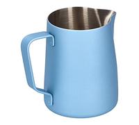 HUSHUI 304 Stainless Steel Frothing Pitcher, Durable Milk Jug with Eagle Nozzle for Coffee Lovers, Blue, 1 Unit (600ML)
