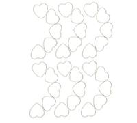 HUSHUI 30pcs Open Bezels for Resin Craft Jewelry Making Essential Hollow Frame Pendants for DIY Accessories Stainless Steel (Heart Large*30pcs)
