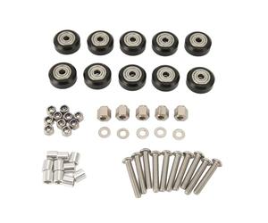 HUSHUI 3D Printer POM Pulley Wheel Set Durable 10Pcs Smooth Bearings for 3D Printers DIY Machines