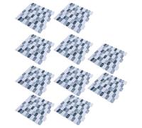 HUSHUI 3D Wall Stickers Water Proof Self Adhesive Tile Decals for Kitchen Bathroom 10 PCS Gray White 12x12 Inch